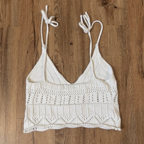 White Crochet Tank Top - Picture 2 of 5